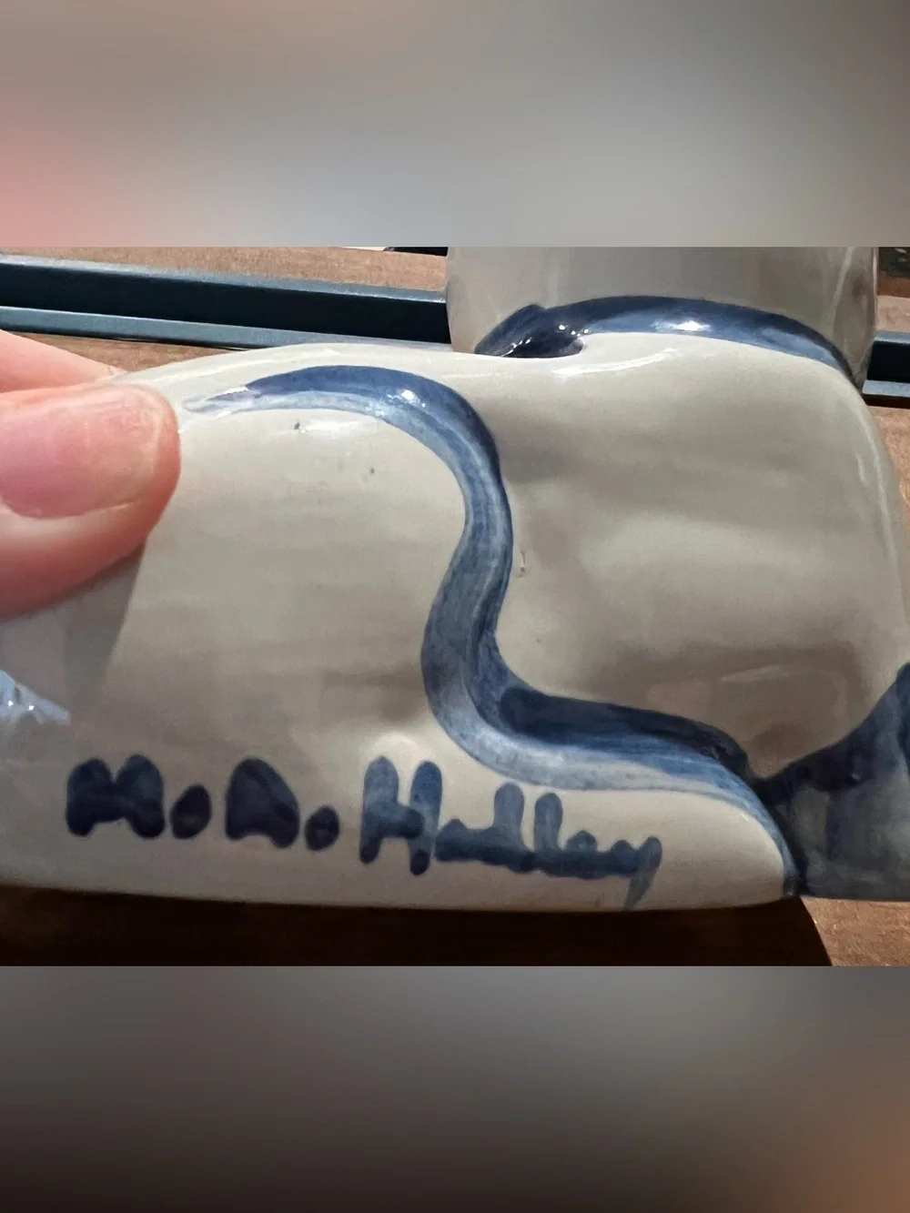 VTG M. A. Hadley Pottery Cat Toothbrush Holder / Bud Vase / Pencil Holder